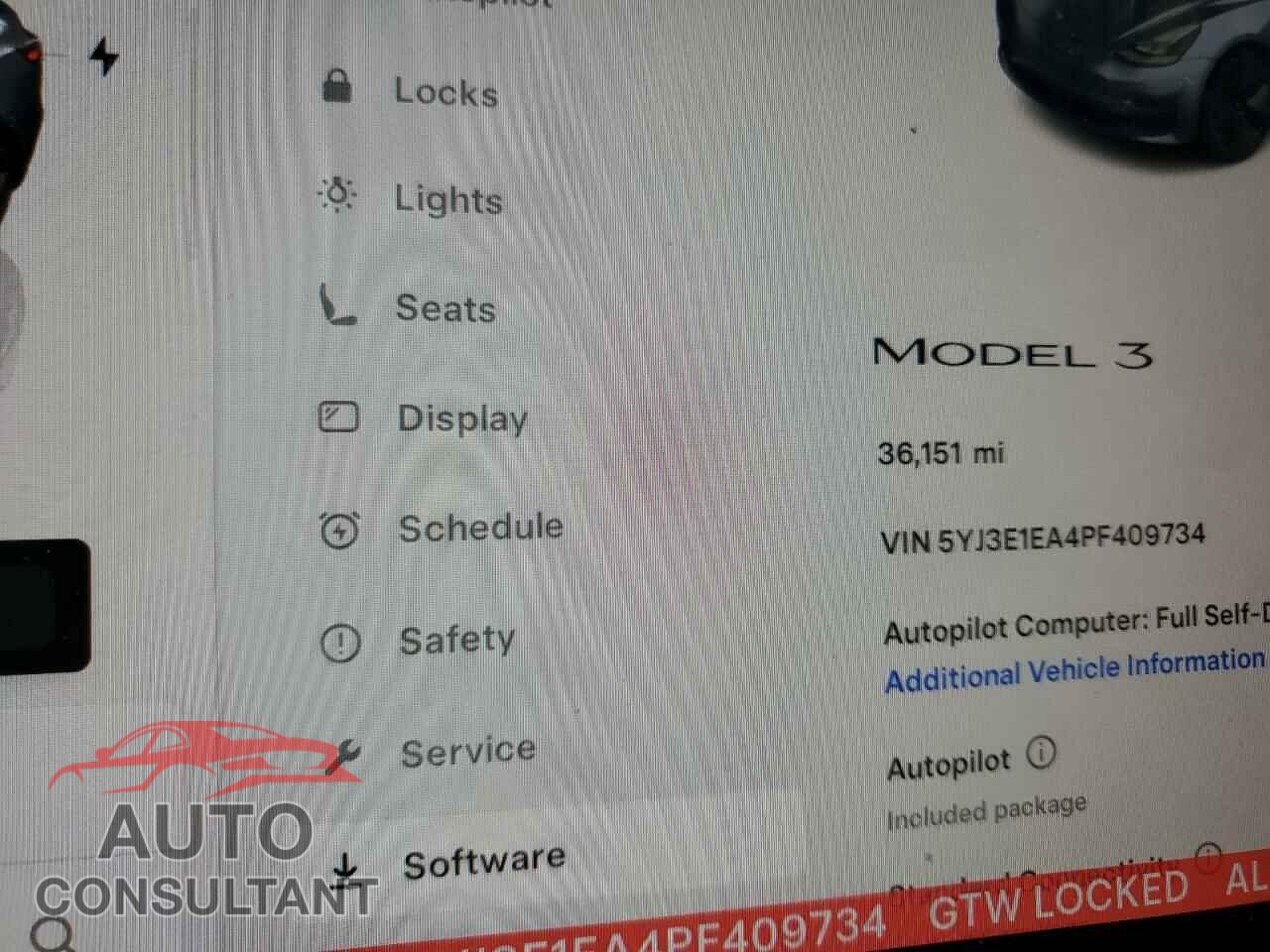 TESLA MODEL 3 2023 - 5YJ3E1EA4PF409734