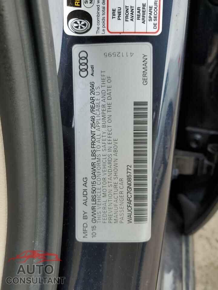 AUDI A6 2016 - WAUCFAFC7GN085772