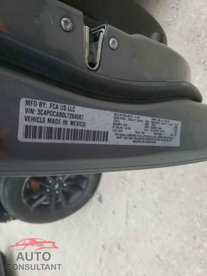 DODGE JOURNEY 2020 - 3C4PDCAB0LT264587