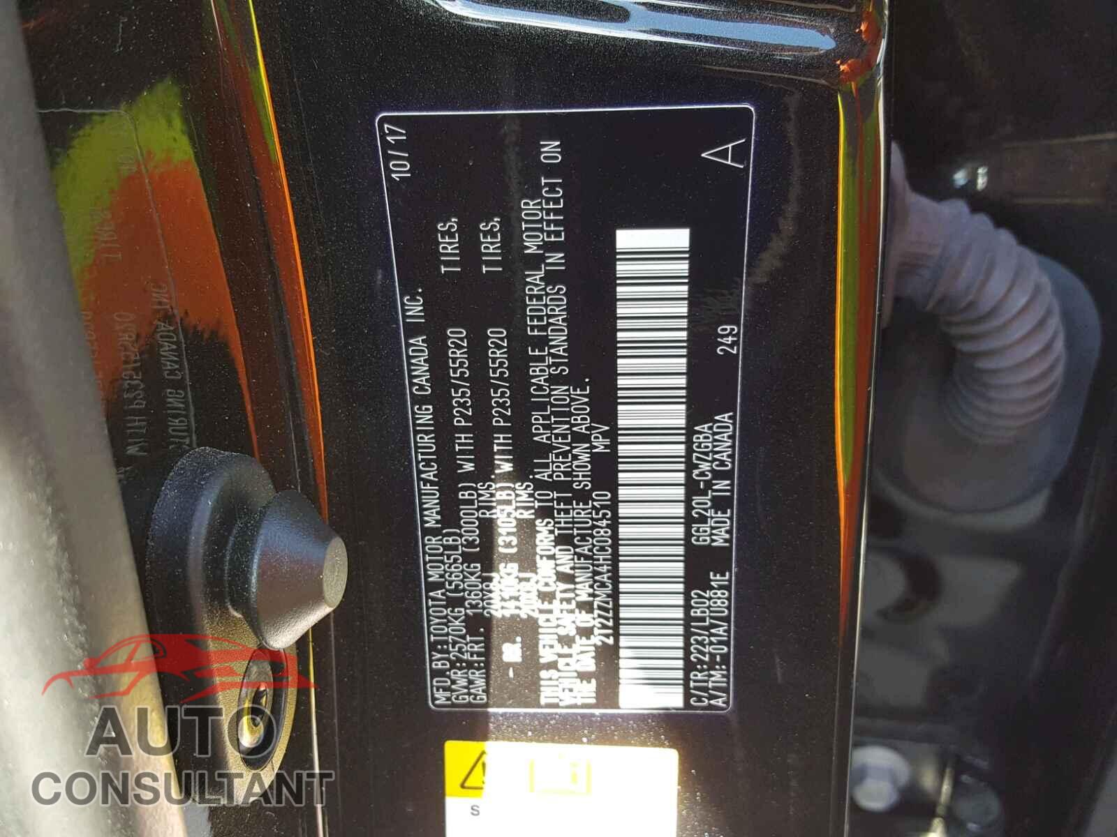 LEXUS RX 350 2017 - 2T2ZZMCA4HC084510