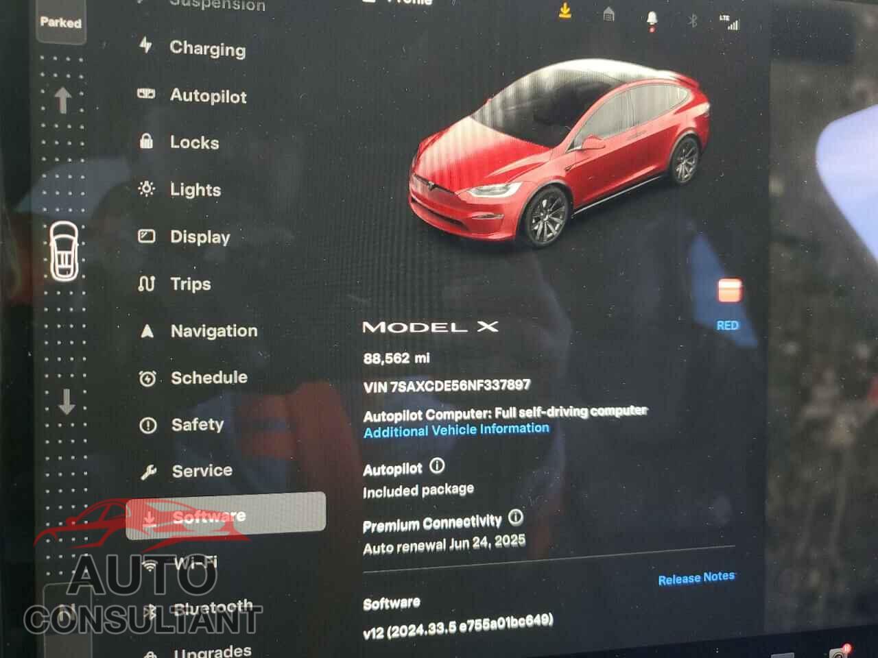 TESLA MODEL X 2022 - 7SAXCDE56NF337897