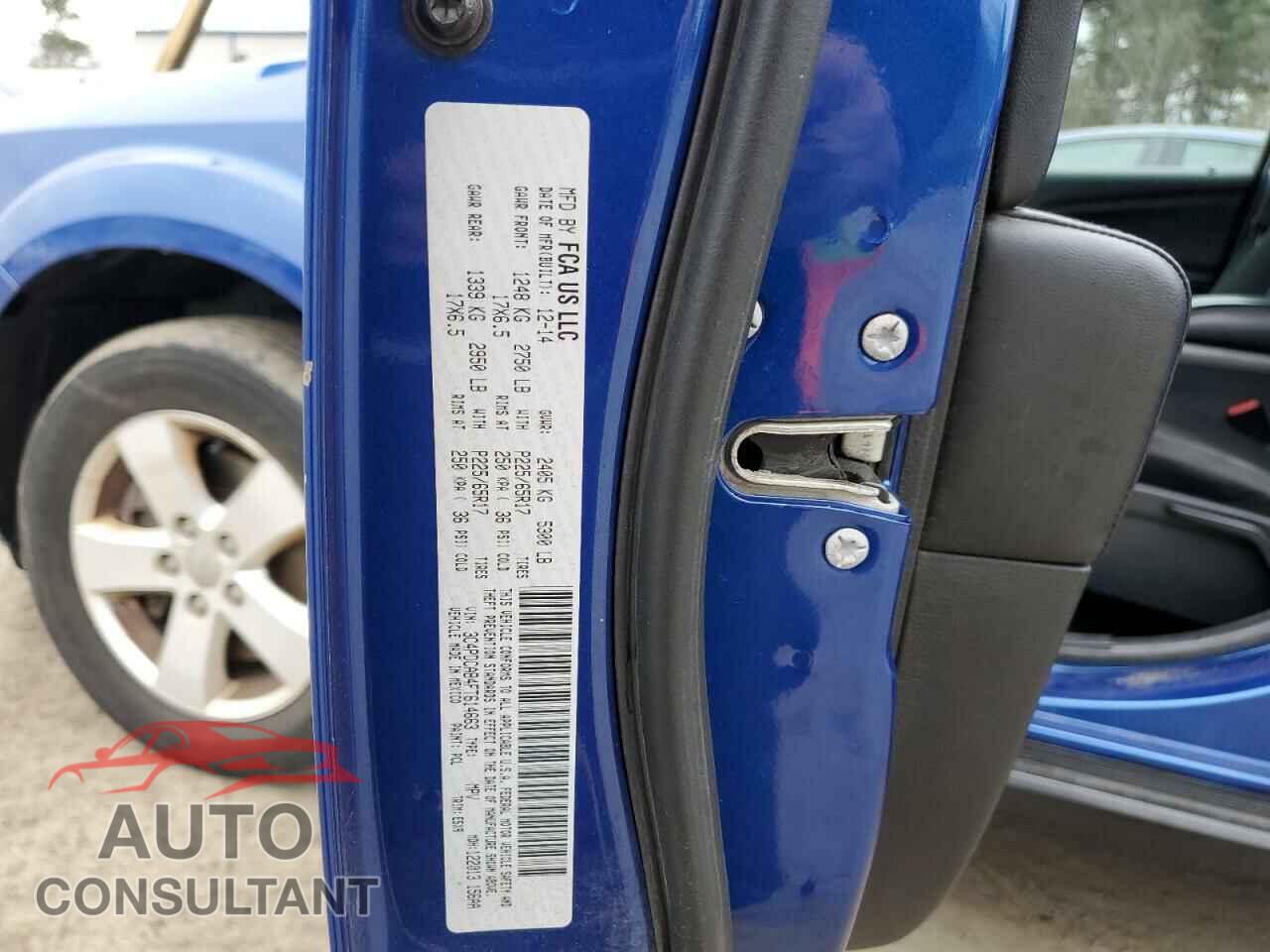 DODGE JOURNEY 2015 - 3C4PDCAB4FT614663