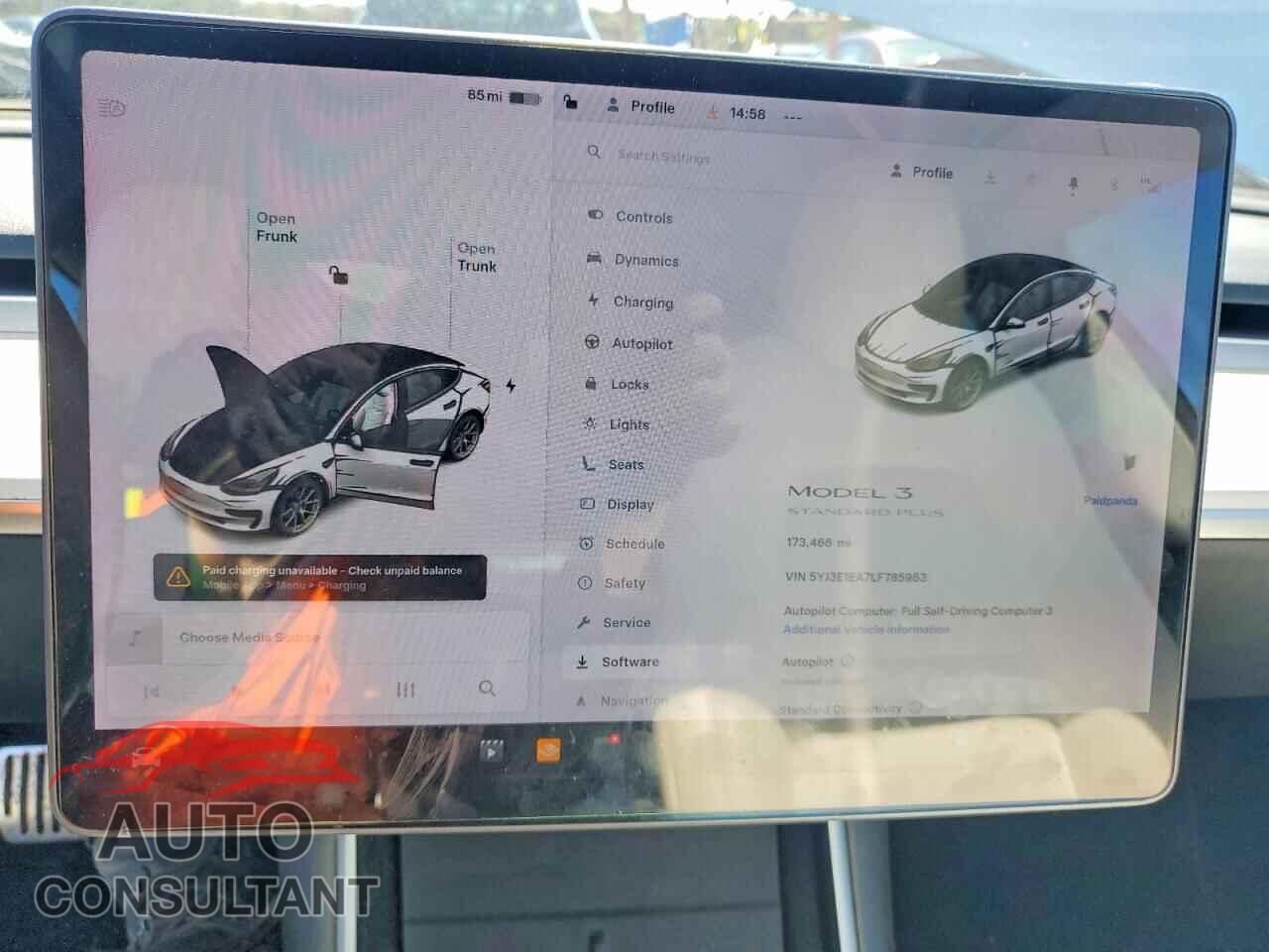TESLA MODEL 3 2020 - 5YJ3E1EA7LF785953
