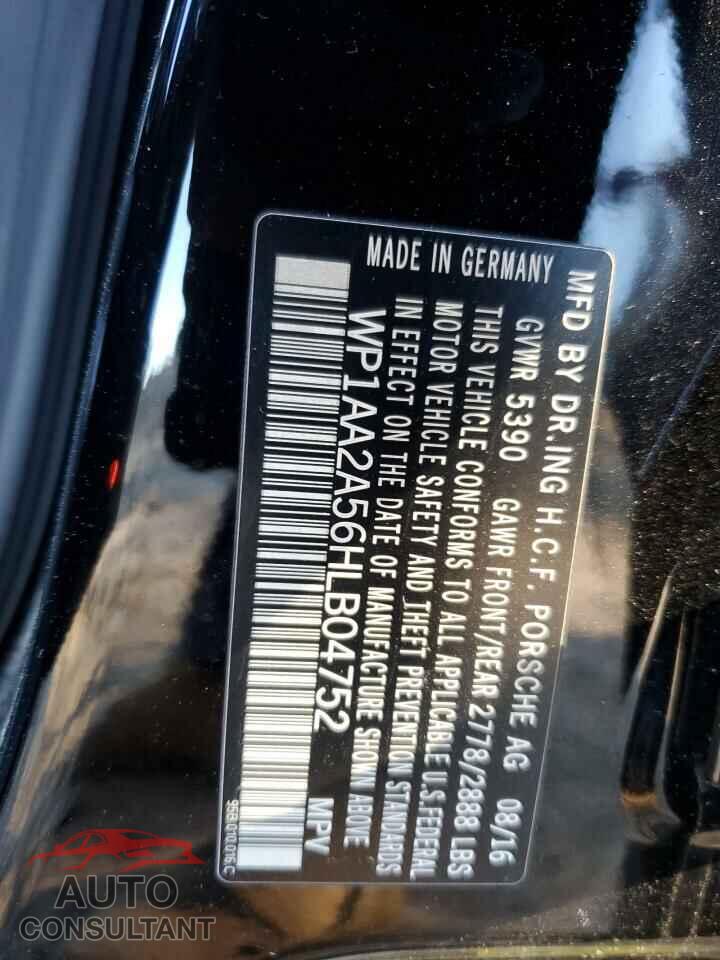 PORSCHE MACAN 2017 - WP1AA2A56HLB04752