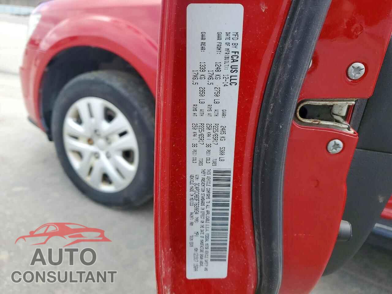 DODGE JOURNEY 2015 - 3C4PDCAB3FT620034