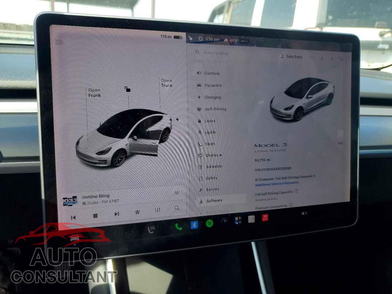 TESLA MODEL 3 2018 - 5YJ3E1EA5JF026165