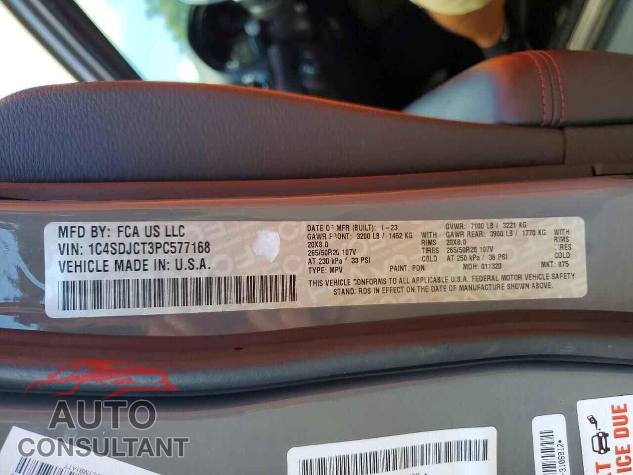 DODGE DURANGO 2023 - 1C4SDJCT3PC577168