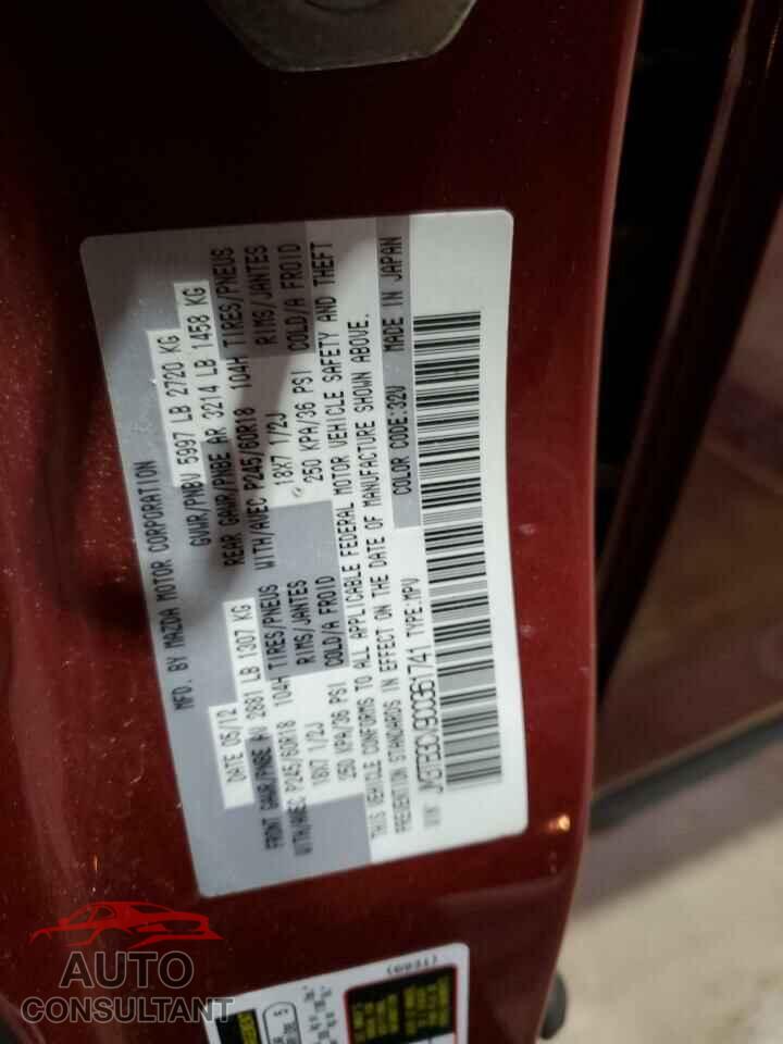 MAZDA CX-9 2012 - JM3TB3CV9C0361741