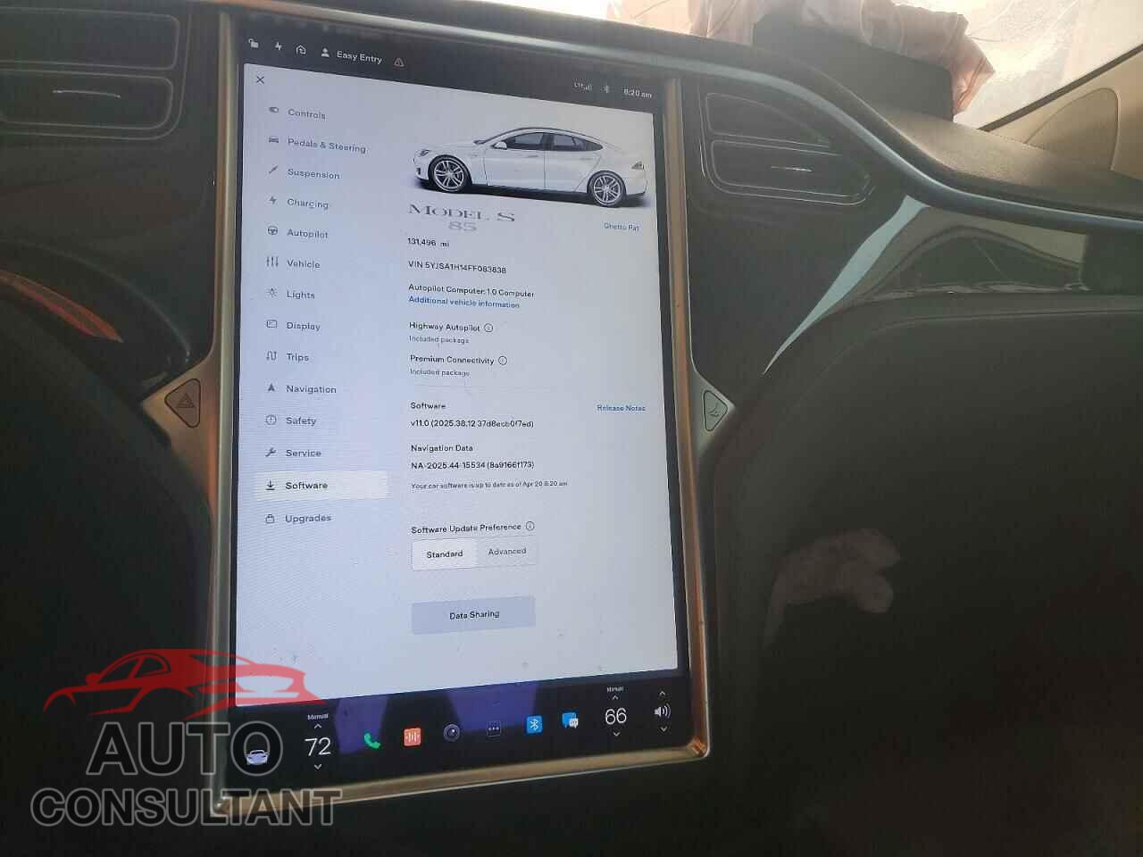 TESLA MODEL S 2015 - 5YJSA1H14FF083838