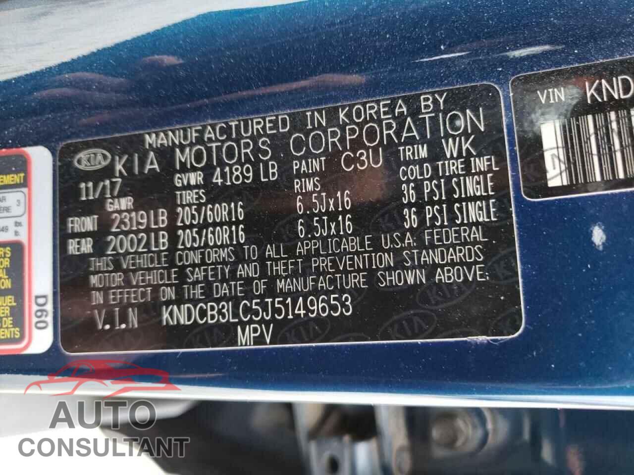 KIA NIRO 2018 - KNDCB3LC5J5149653