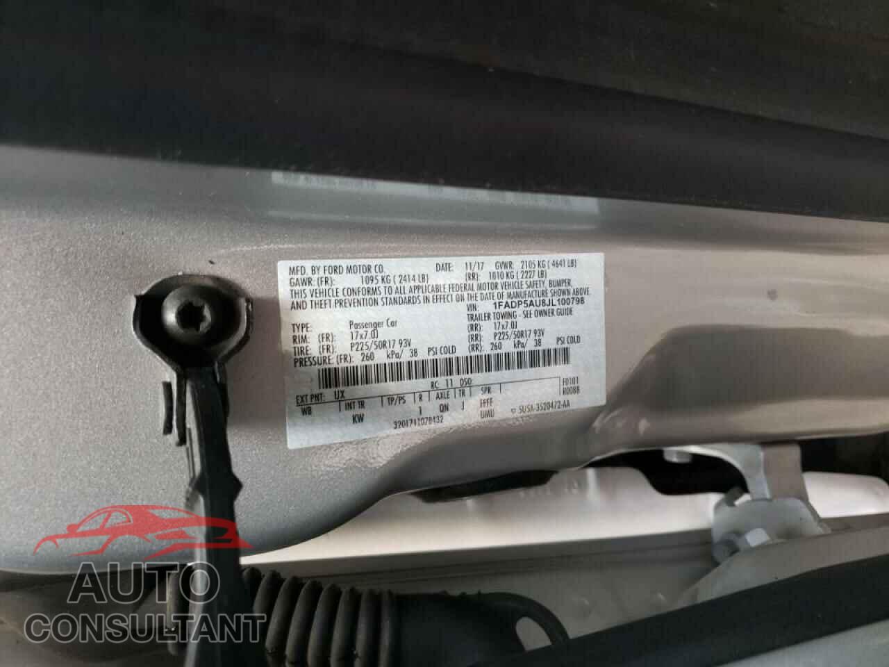 FORD CMAX 2018 - 1FADP5AU8JL100798