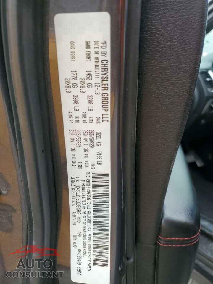 DODGE DURANGO 2014 - 1C4SDJCT0EC354387