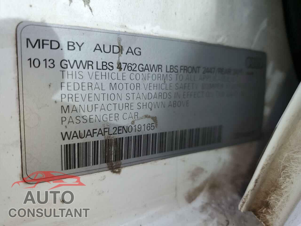 AUDI A4 2014 - WAUAFAFL2EN019165