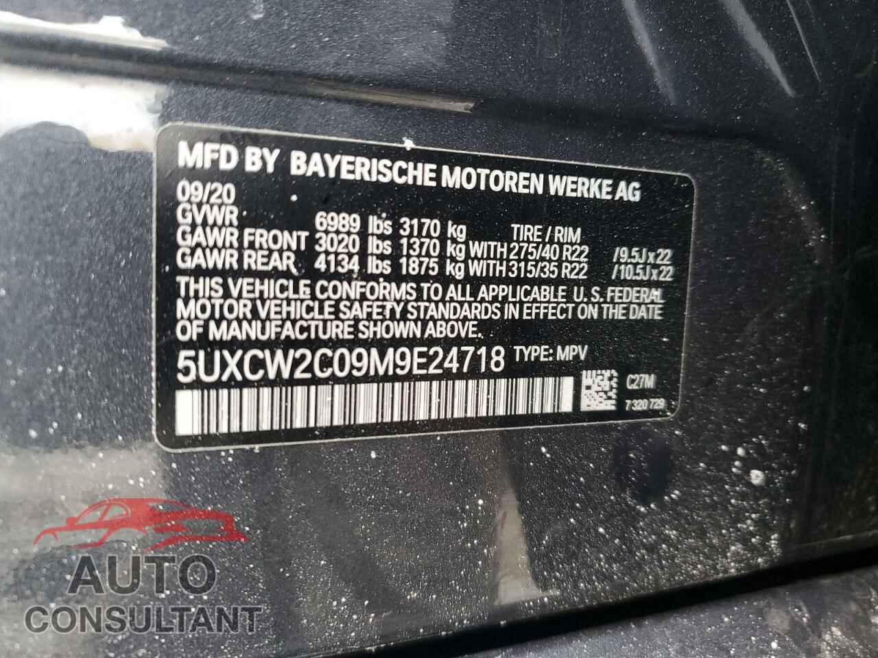 BMW X7 2021 - 5UXCW2C09M9E24718
