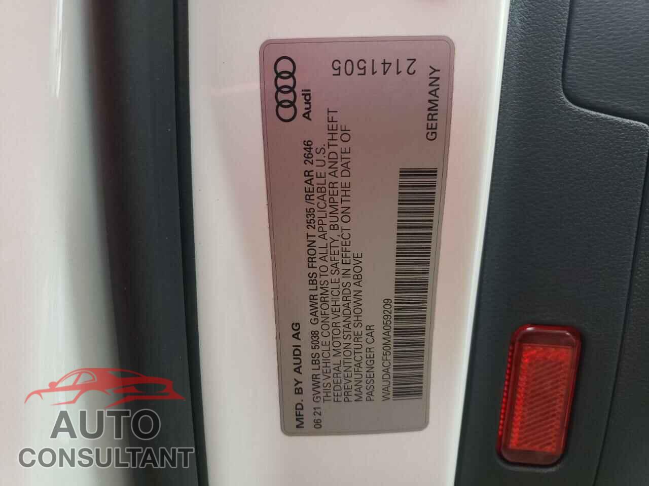 AUDI A5 2021 - WAUDACF50MA059209
