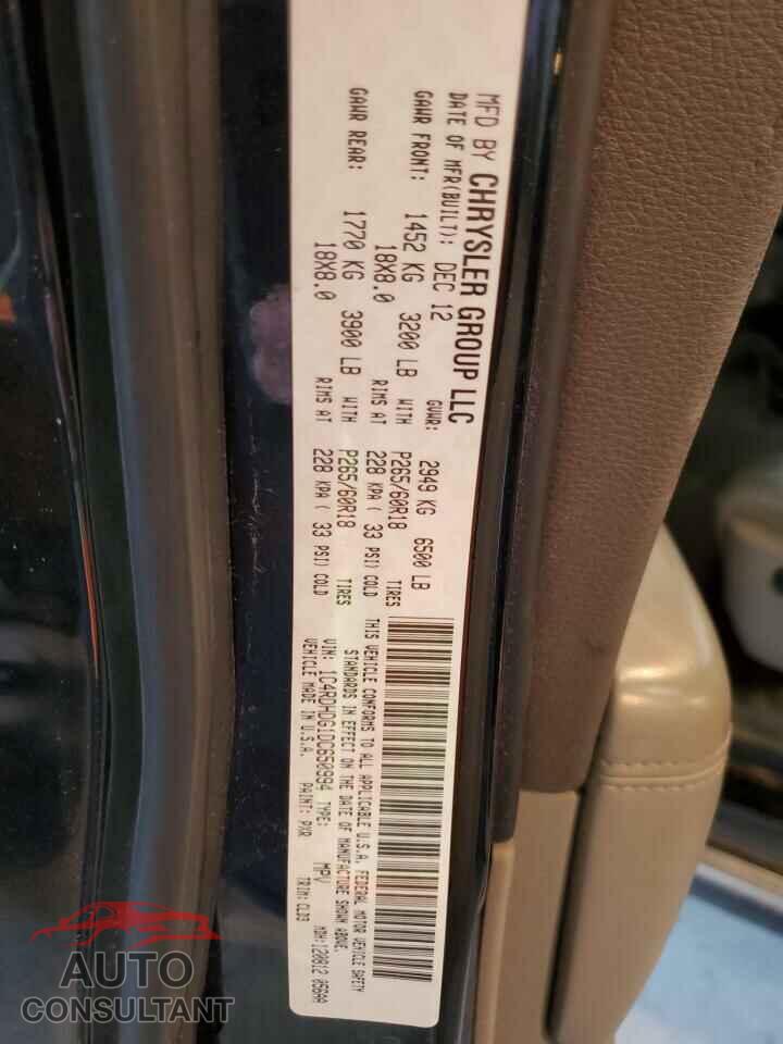 DODGE DURANGO 2013 - 1C4RDHDG1DC650994