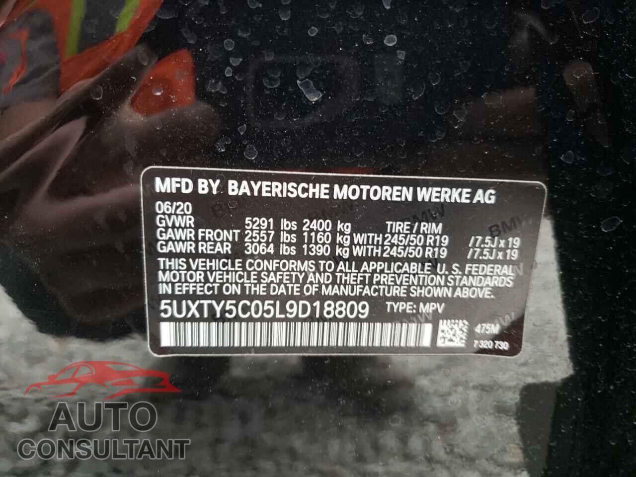 BMW X3 2020 - 5UXTY5C05L9D18809