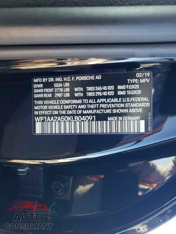 PORSCHE MACAN 2019 - WP1AA2A50KLB04091