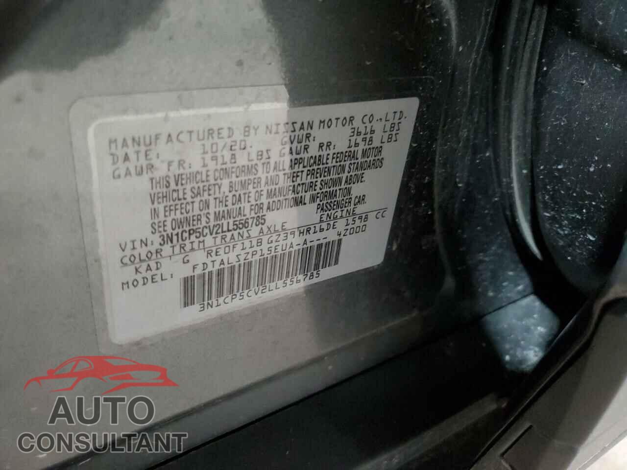 NISSAN KICKS 2020 - 3N1CP5CV2LL556785