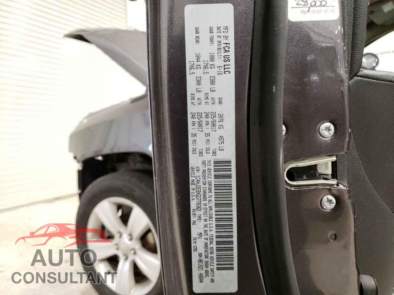 JEEP COMPASS 2016 - 1C4NJDEBXGD778362