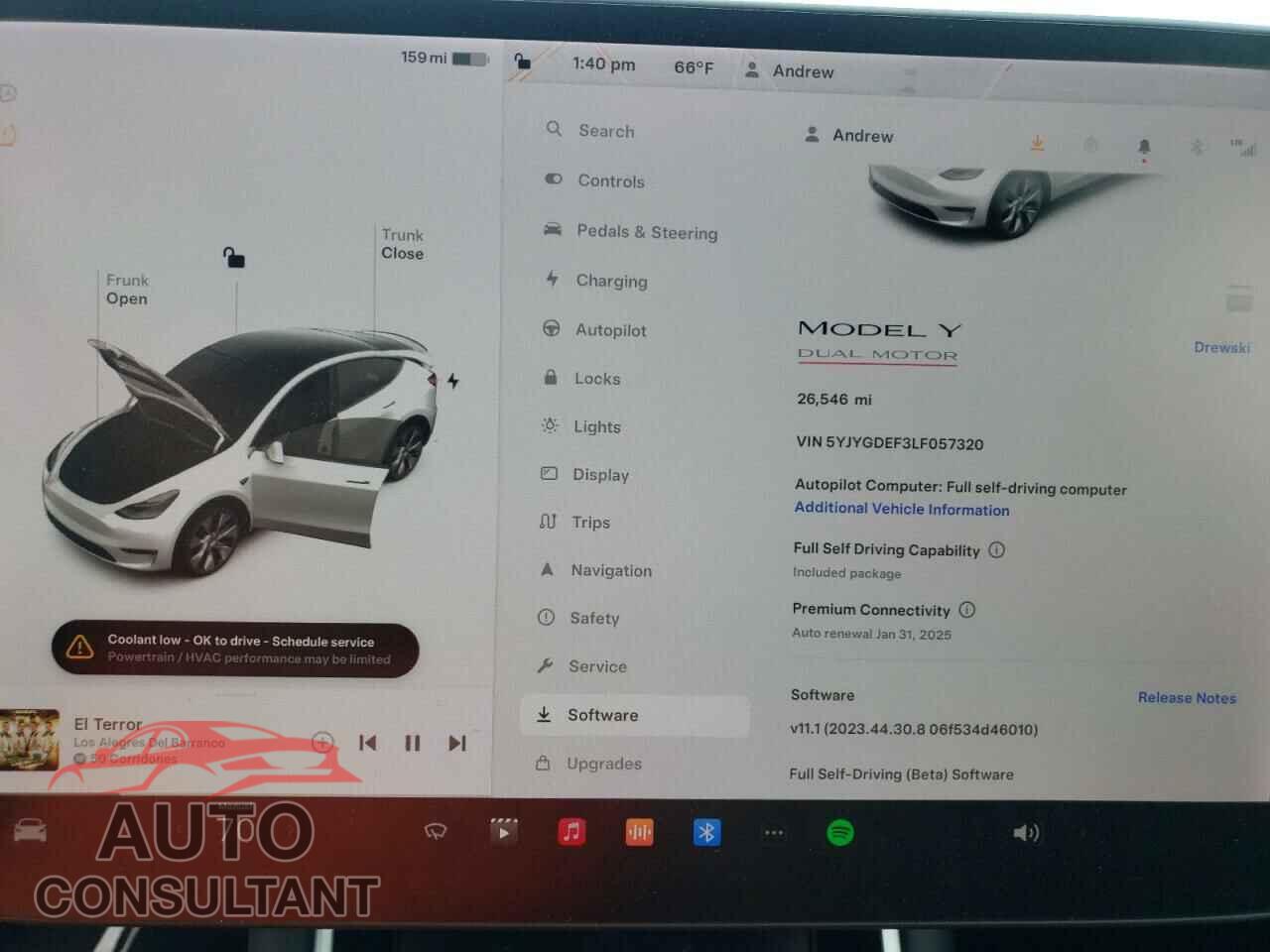 TESLA MODEL Y 2020 - 5YJYGDEF3LF057320