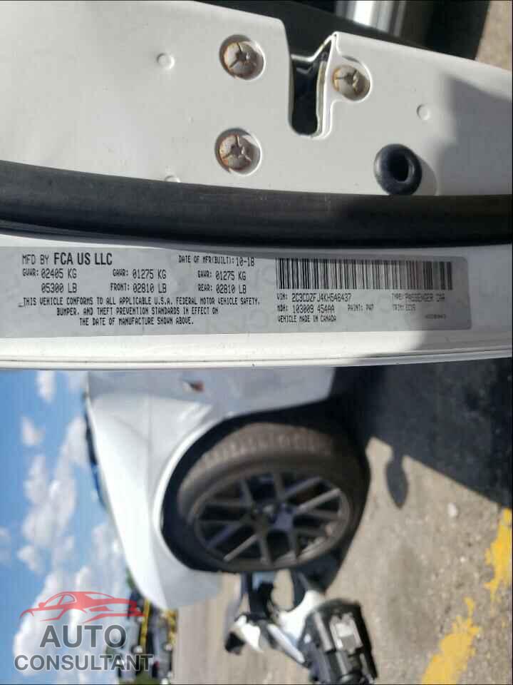 DODGE CHALLENGER 2019 - 2C3CDZFJ4KH546437