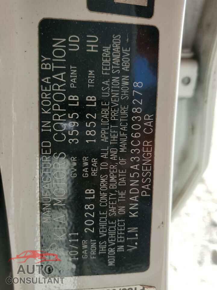 KIA RIO 2012 - KNADN5A33C6038278