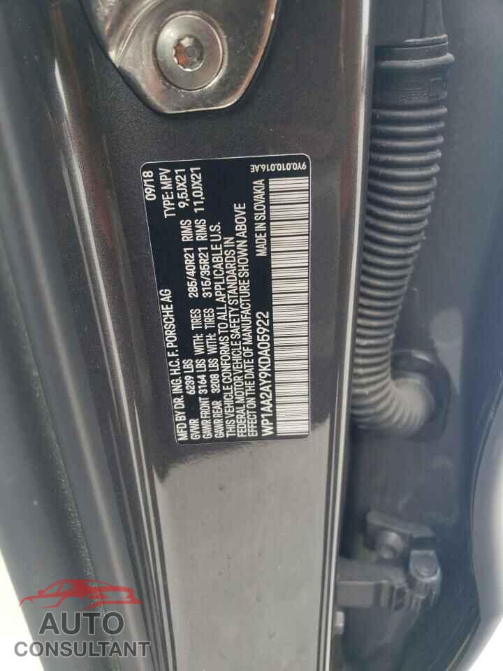 PORSCHE CAYENNE 2019 - WP1AA2AY9KDA05922