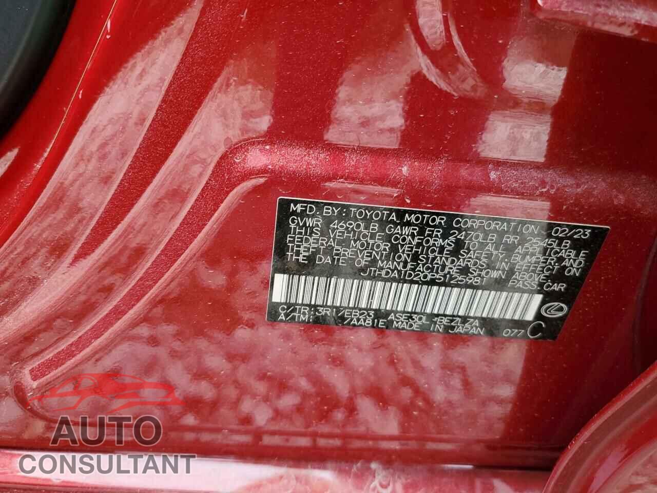 LEXUS IS 2023 - JTHDA1D20P5125981