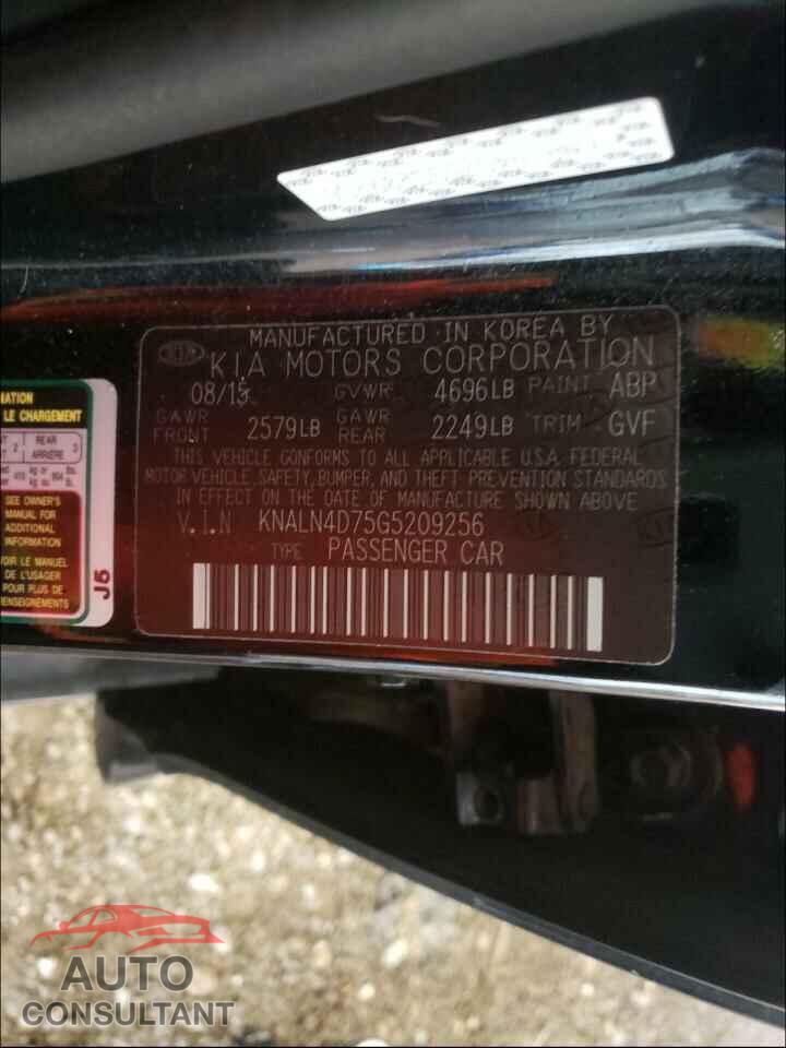 KIA CADENZA 2016 - KNALN4D75G5209256