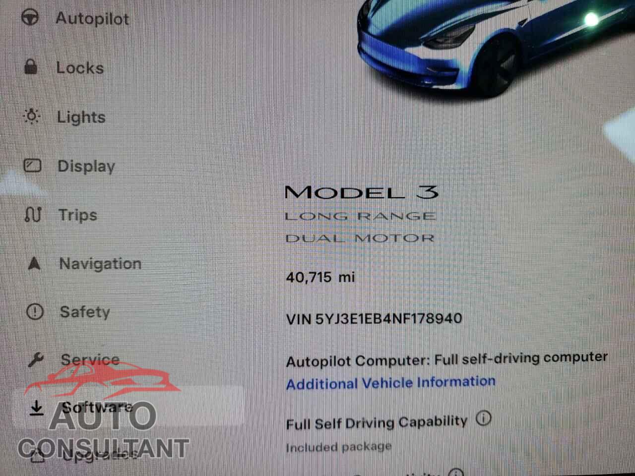 TESLA MODEL 3 2022 - 5YJ3E1EB4NF178940