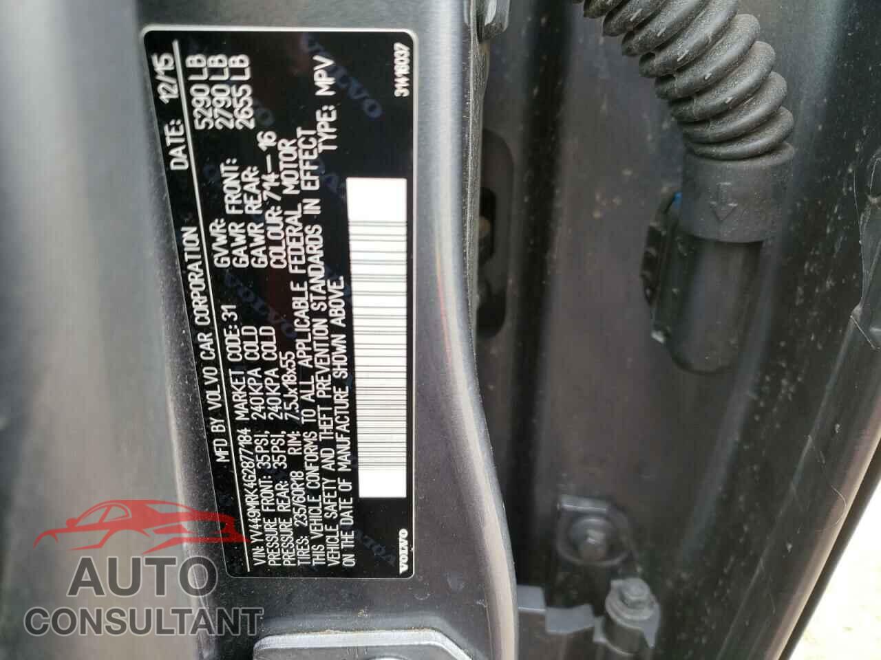 VOLVO XC60 2016 - YV449MRK4G2877184
