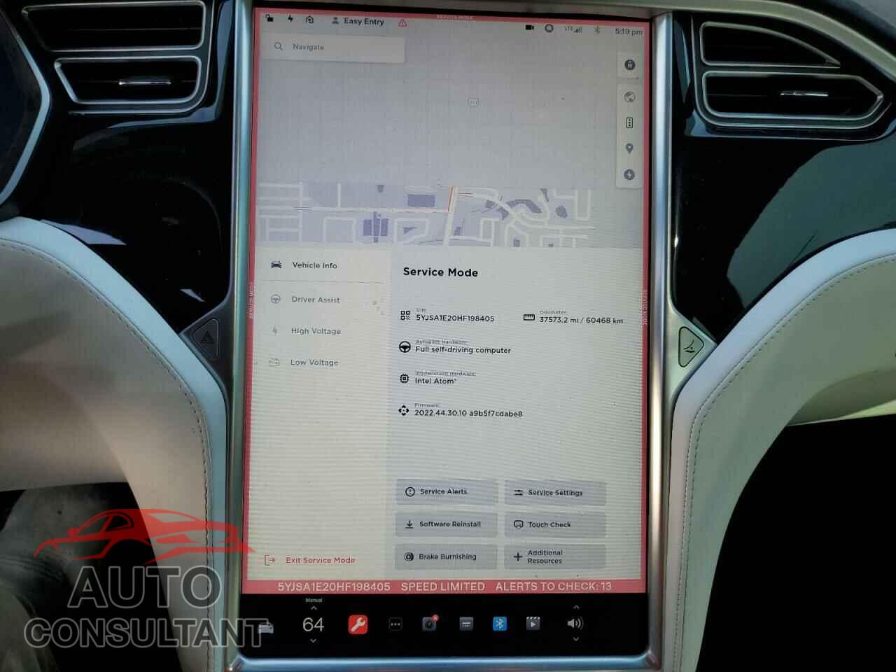 TESLA MODEL S 2017 - 5YJSA1E20HF198405