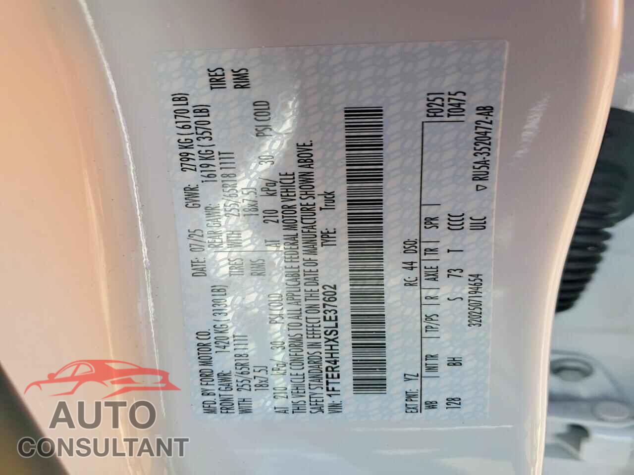 FORD RANGER 2025 - 1FTER4HHXSLE37602