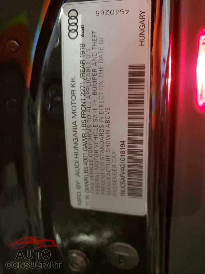 AUDI TT 2016 - TRUC5AFV4G1018194