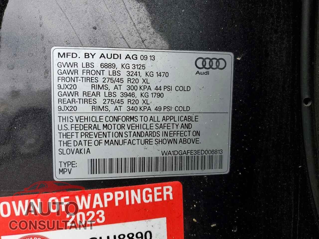 AUDI Q7 2014 - WA1DGAFE3ED006813