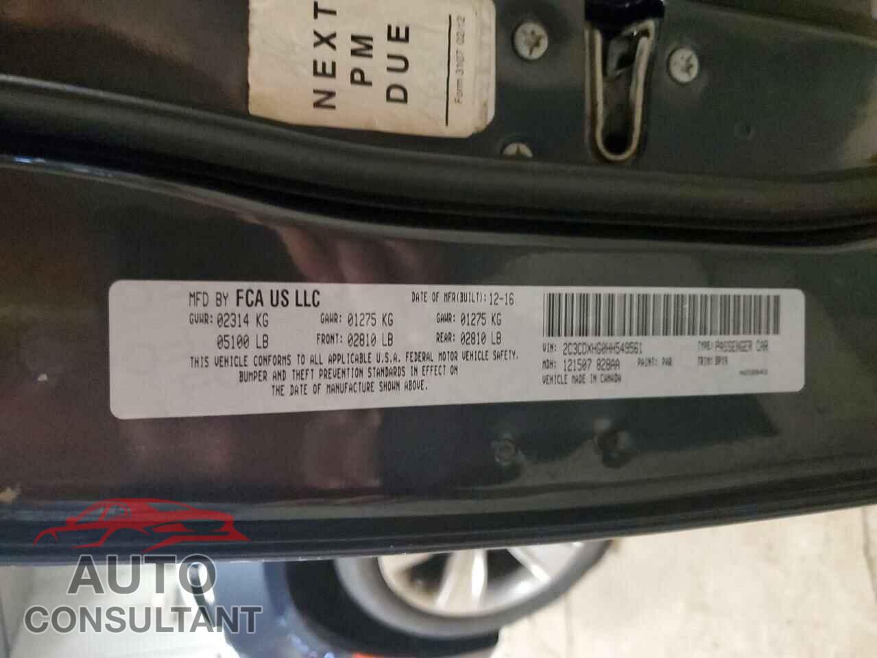 DODGE CHARGER 2017 - 2C3CDXHG0HH549561