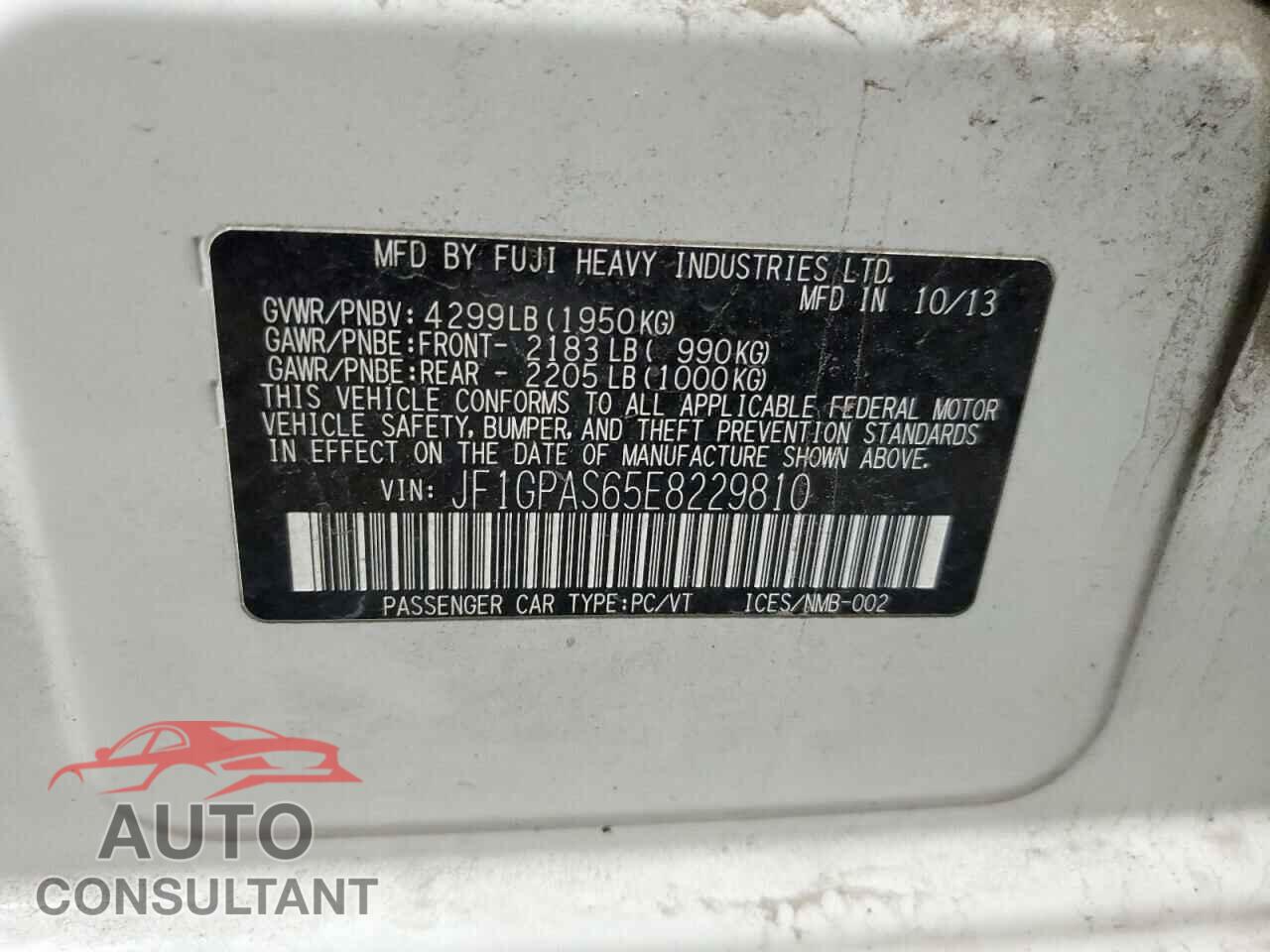 SUBARU IMPREZA 2014 - JF1GPAS65E8229810