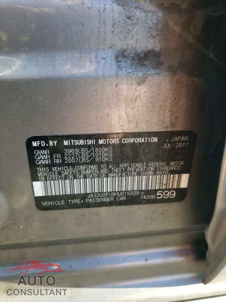 MITSUBISHI LANCER 2017 - JA32U2FU9HU015229