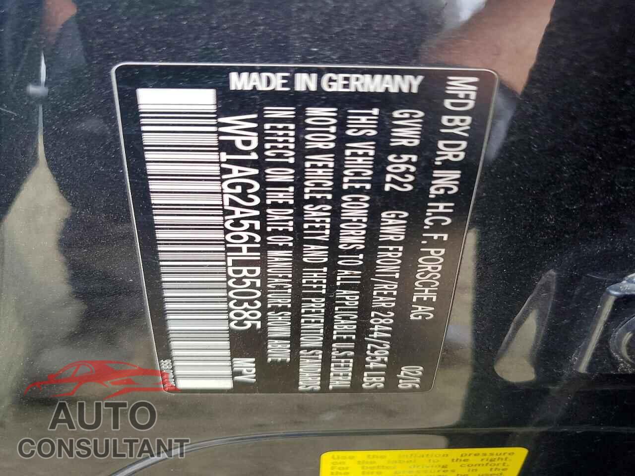 PORSCHE MACAN 2017 - WP1AG2A56HLB50385
