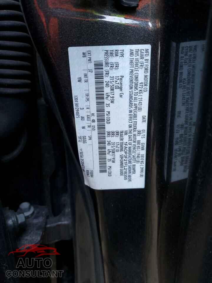 FORD FOCUS 2015 - 1FADP3F21FL218355