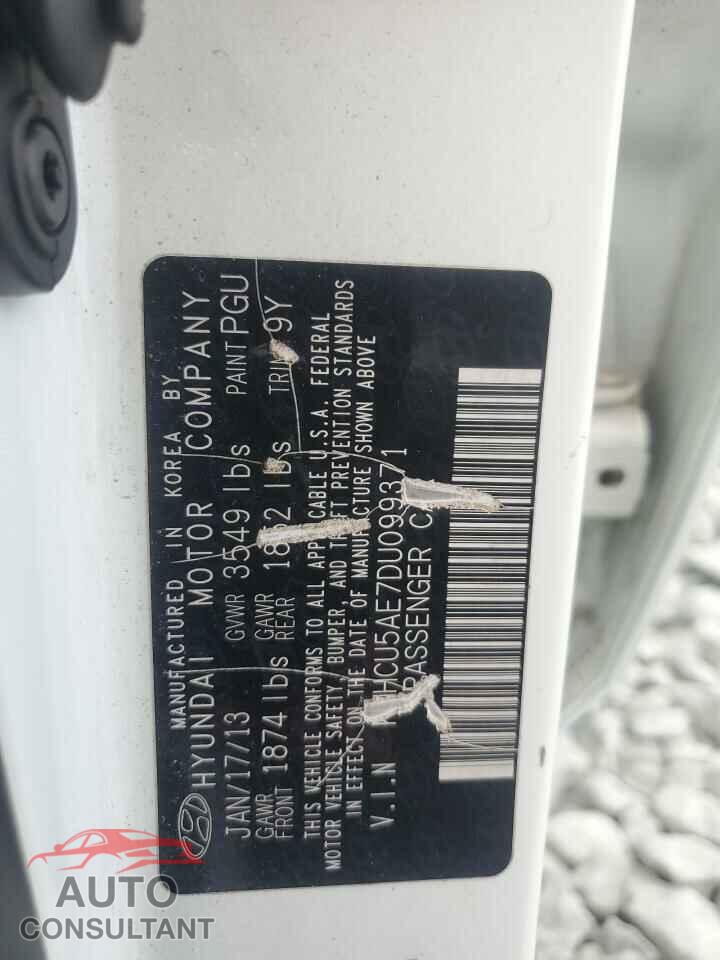 HYUNDAI ACCENT 2013 - KMHCU5AE7DU099371
