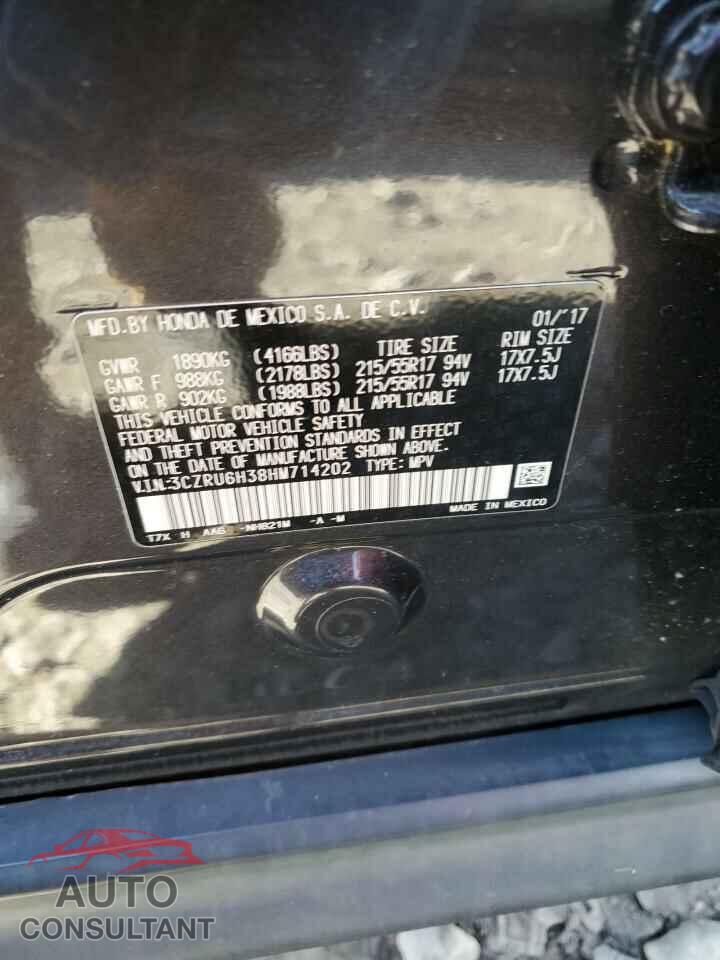 HONDA HR-V 2017 - 3CZRU6H38HM714202