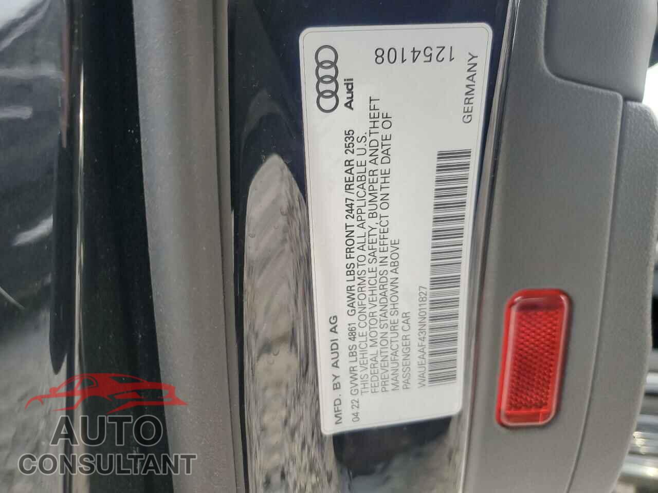 AUDI A4 2022 - WAUEAAF43NN011827