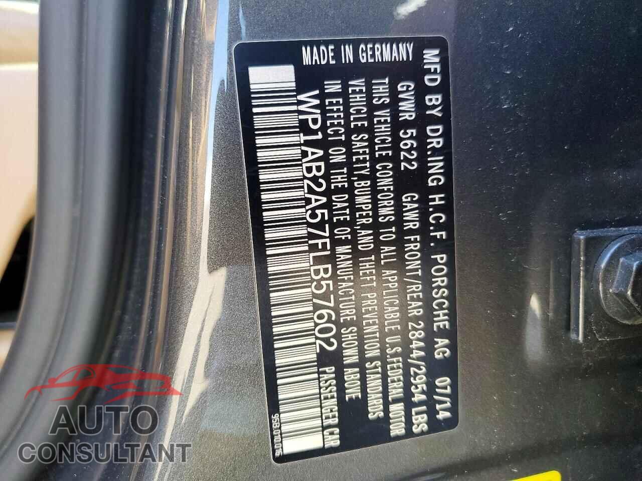 PORSCHE MACAN 2015 - WP1AB2A57FLB57602