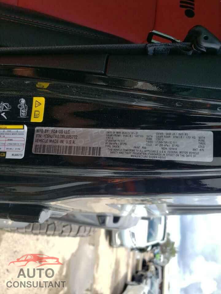 JEEP GLADIATOR 2021 - 1C6HJTAG7ML605772