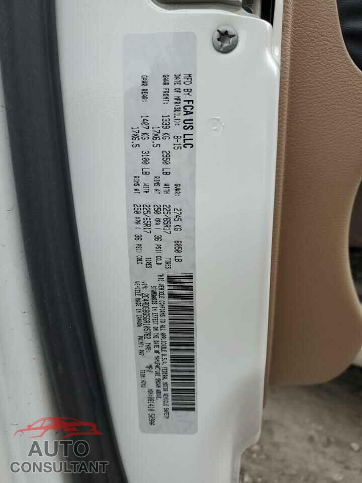 DODGE CARAVAN 2016 - 2C4RDGBG5GR105762