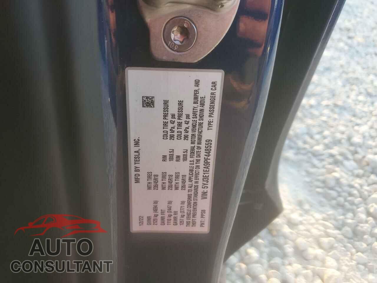 TESLA MODEL 3 2023 - 5YJ3E1EA9PF448559