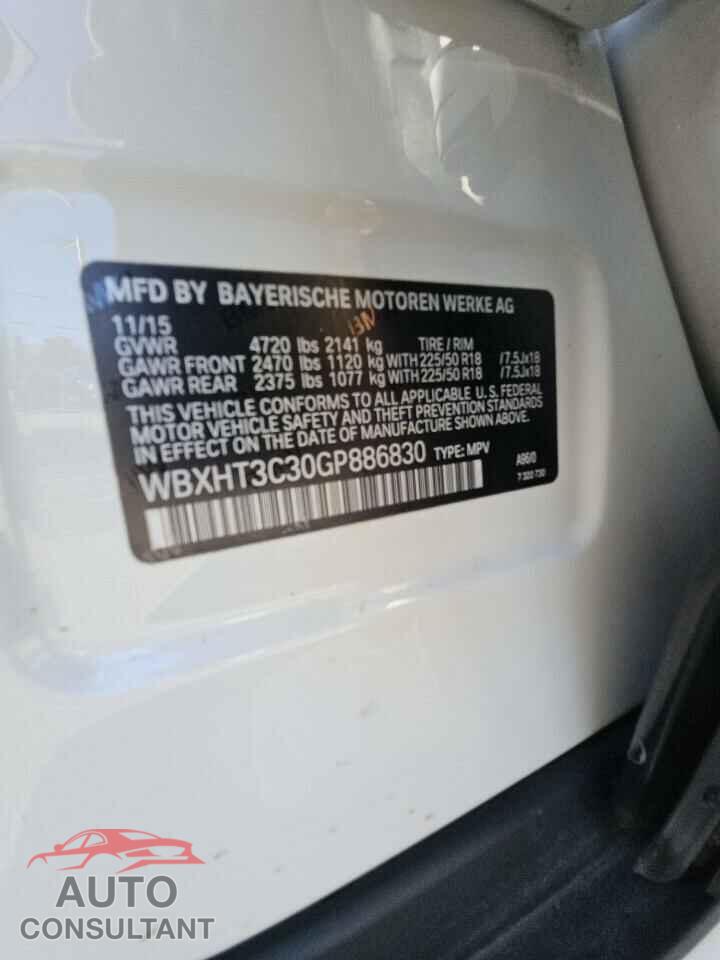 BMW X1 2016 - WBXHT3C30GP886830