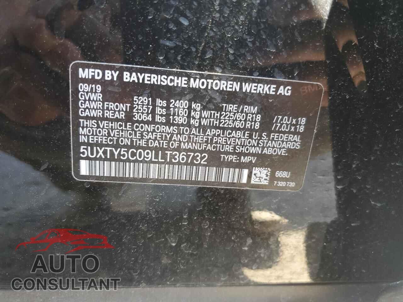 BMW X3 2020 - 5UXTY5C09LLT36732